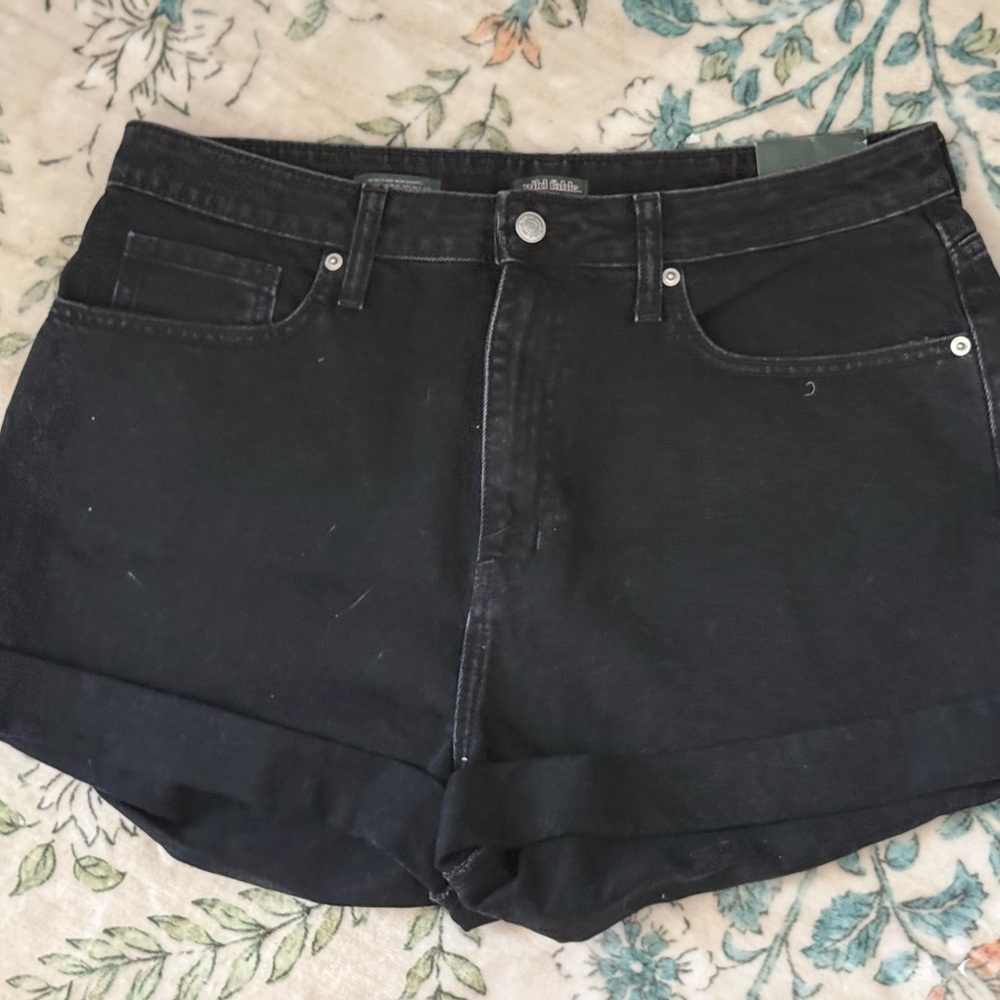 Women's Black Denim Shorts